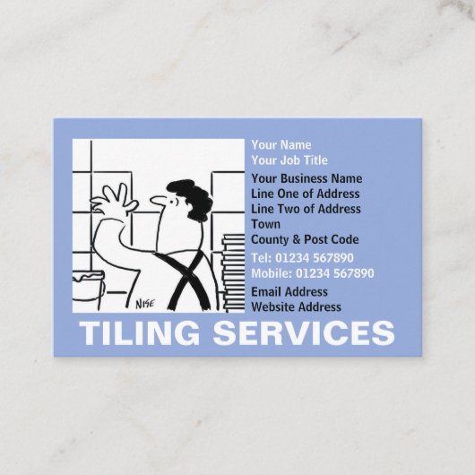 Tiling Services-Cartoon Visitekaartje (Voorkant)