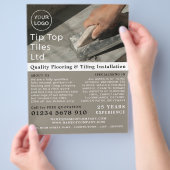 Tiling Trowel, Floorer, Tile Installer Adverteren Flyer (Hand)