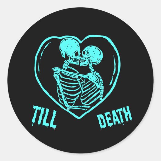 Till Deah Emo Gothic Vlanetine's Day Ronde Sticker (Voorkant)
