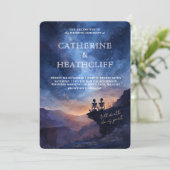 Till Death and End of Time Wedding Invitation Kaart (Staand voorkant)