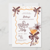 Till Death Bow Cocktail Halloween Bacheloerette In Kaart (Voorkant)