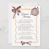 Till Death Bow Cocktail Halloween Bacheloerette Kaart (Achterkant)