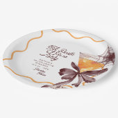 Till Death Bow Cocktail Halloween Bachelorette Papieren Bordje (Gekanteld)