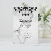 Till Death Do ons Part Marble RSVP Kaartje (Staand voorkant)