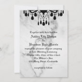 Till Death Do ons Part Marble Wedding Invitation Kaart (Voorkant)