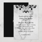 Till Death Do ons Part Marble Wedding Invitation Kaart (Voorkant / Achterkant)