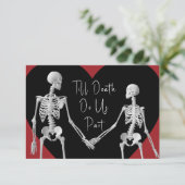 Till Death Do ons Part Skeleton Black RSVP (Staand voorkant)