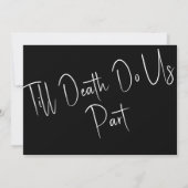 Till Death Do ons Part Skeleton Black Weddenschap Kaart (Achterkant)