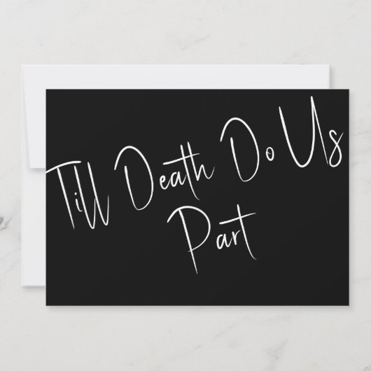 Till Death Do ons Part Skeleton Black Weddenschap Kaart (Achterkant)
