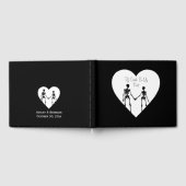 Till Death Do ons Part Skeleton Weddenschap White Gastenboek (Volledig)
