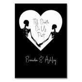 Till Death Do ons Part Skeleton Weddenschap White Kaart (Achterkant)