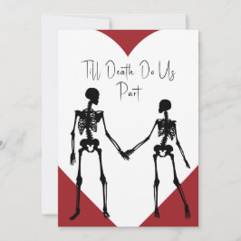 Till Death Do ons Part Skeleton Weddenschap White Kaart