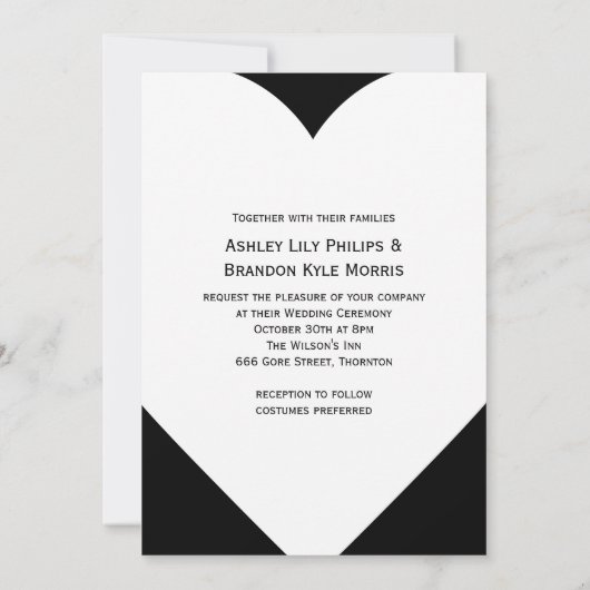 Till Death Do ons Part Skeleton Weddenschap White Kaart (Achterkant)