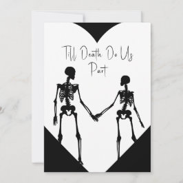 Till Death Do ons Part Skeleton Weddenschap White Kaart