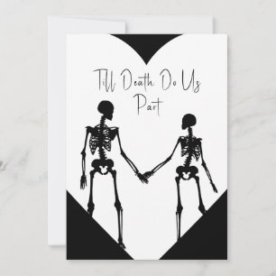 Till Death Do ons Part Skeleton Weddenschap White Kaart