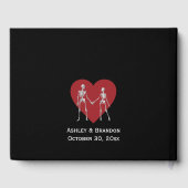Till Death Do ons Part Skeleton Wedding Black Gastenboek (Achterkant)