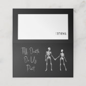 Till Death Do ons Part Skeleton Wedding Black Plaatskaartje (Buitenkant ongevouwen)