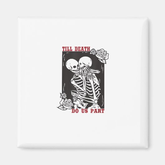 Till Death Do ons Part Wedding Skelet Couple Vale Magneet (Voorkant)