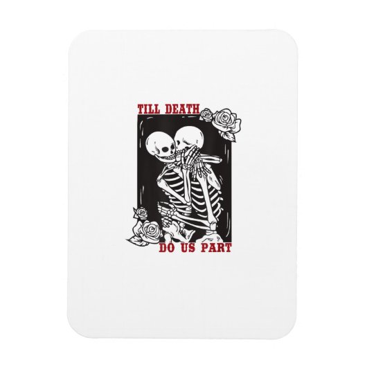Till Death Do ons Part Wedding Skelet Couple Vale Magneet (Verticaal)
