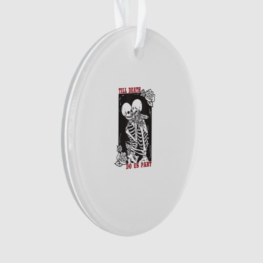 Till Death Do ons Part Wedding Skelet Couple Vale Ornament (voorkant)