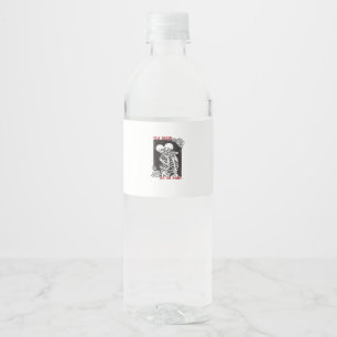 Till Death Do ons Part Wedding Skelet Couple Vale Waterfles Etiket