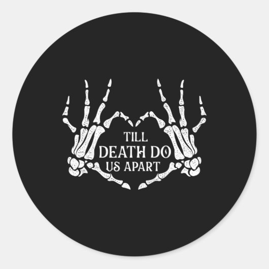 Till Death Do Us Apart - Huwelijksgeloften Huwelij Ronde Sticker (Voorkant)