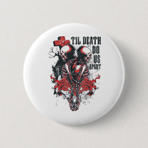 Till Death Do Us Apart Klassiek Ronde Button 5,7 Cm