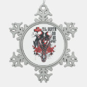 Till Death Do Us Apart Klassiek Tin Sneeuwvlok Ornament (Voorkant)
