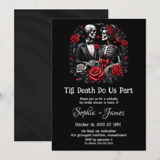 Till Death Do Us beroemd gemaakt door Halloween Vr Kaart (Voorkant / Achterkant)