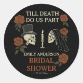 Till Death Do Us beroemd gemaakt door Halloween Vr Ronde Sticker (Voorkant)