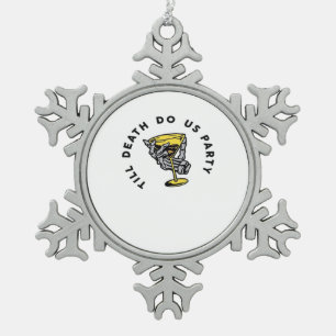 Till Death Do Us beroemd gemaakt door Part-Y Class Tin Sneeuwvlok Ornament