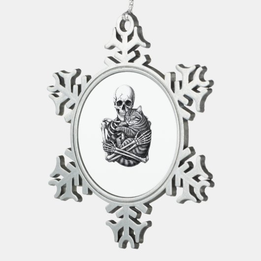 Till Death Do Us Classic & Quote Tin Sneeuwvlok Ornament (Rechts)