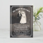 Till Death Do Us Engagement Party Uitnodigingen (Staand voorkant)