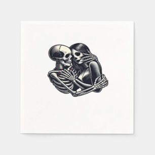Till Death Do Us - Gothic Skeleton Couple Art Clas Servet