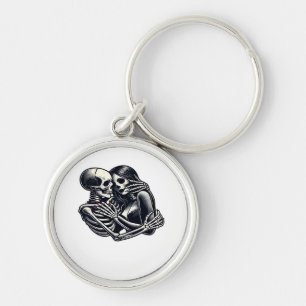 Till Death Do Us - Gothic Skeleton Couple Art Clas Sleutelhanger
