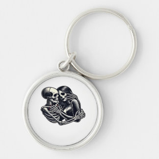 Till Death Do Us - Gothic Skeleton Couple Art Clas Sleutelhanger