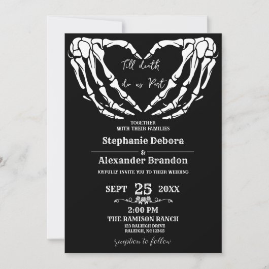 Till Death Do Us Part beroemd gemaakt door Hallowe Kaart (Voorkant)