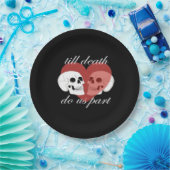Till Death Do Us Part beroemd gemaakt door Skull Q Papieren Bordje (Feest)