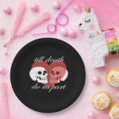 Till Death Do Us Part beroemd gemaakt door Skull Q Papieren Bordje (Feest)