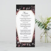 Till Death Do us Part Black Gothic Bruiloft Menu (Staand voorkant)