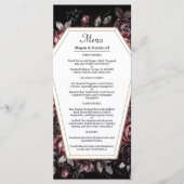 Till Death Do us Part Black Gothic Bruiloft Menu (Voorkant)