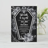 Till Death Do Us Part Black Halloween wedding Kaart (Staand voorkant)