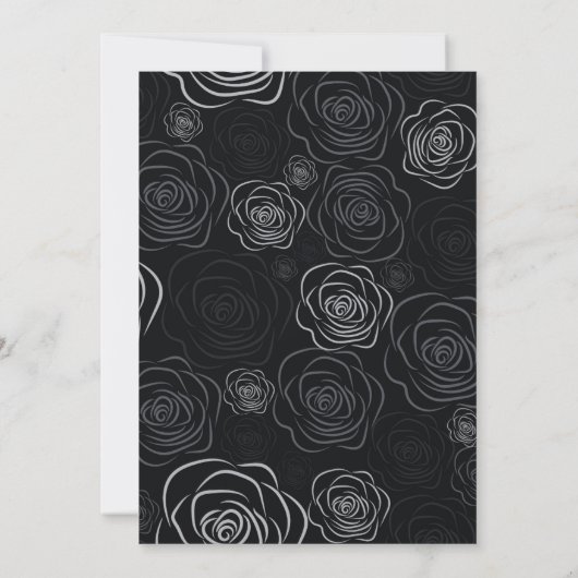 Till Death Do Us Part Black Halloween wedding Kaart (Achterkant)