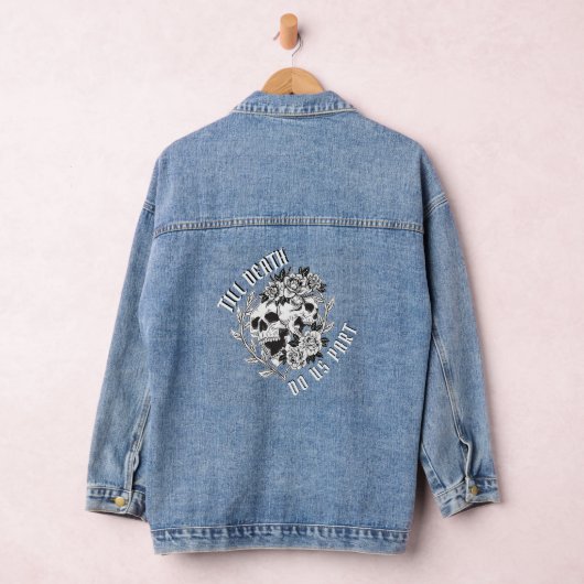 Till Death Do us Part Bloemenschedel Bruid & bruid Denim Jacket (Hangar)