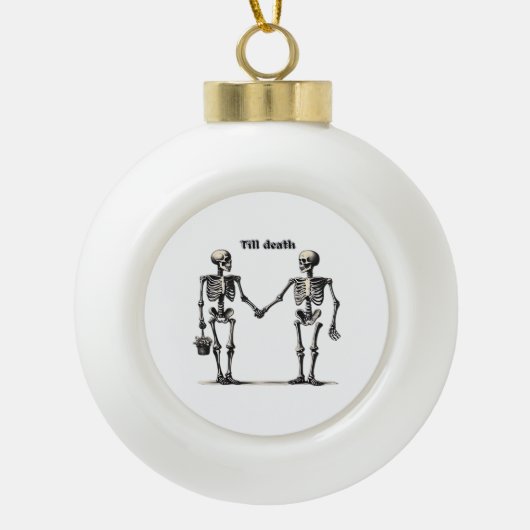 Till Death Do Us Part Classic beroemd gemaakt door Keramische Bal Ornament (Voorkant)