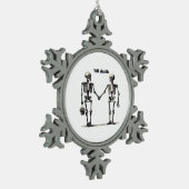 Till Death Do Us Part Classic – Funny Love Quote Tin Sneeuwvlok Ornament (Links)