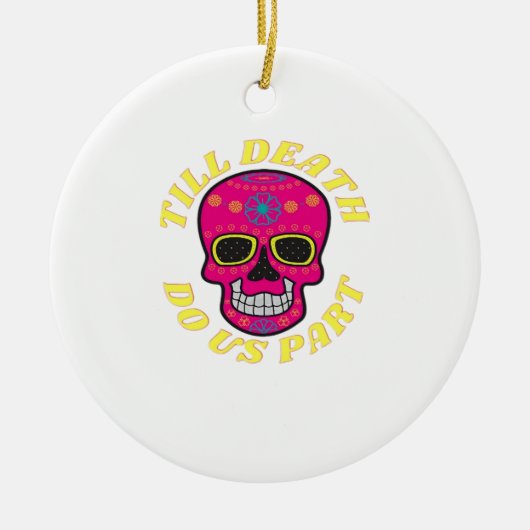 Till Death Do Us Part Classic - Gotische bruiloft Keramisch Ornament (Voorkant)