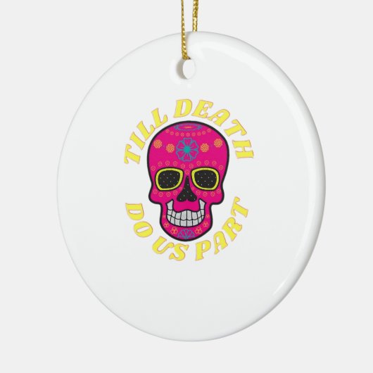 Till Death Do Us Part Classic - Gotische bruiloft Keramisch Ornament (Links)