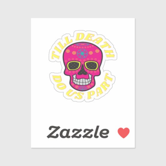 Till Death Do Us Part Classic - Gotische bruiloft Sticker (Vel)