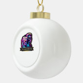 Till Death Do Us Part Classic - Gotische herfstgel Keramische Bal Ornament (Rechts)